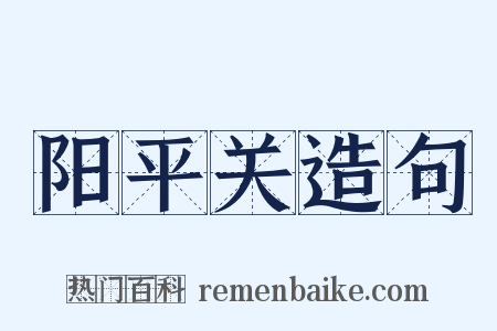 阳平关造句是什么意思的图片